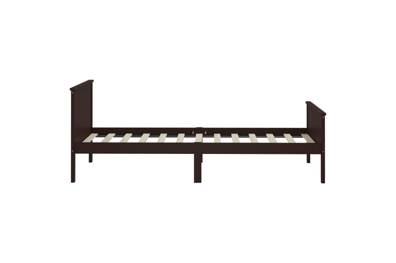 Sengeramme mørkebrun heltre furu 100x200 cm - Brun - Møbler - Senger - Sengeramme & sengestamme