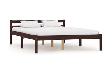 Sengeramme mørkebrun heltre furu 120x200 cm - Brun - Møbler - Senger - Sengeramme & sengestamme
