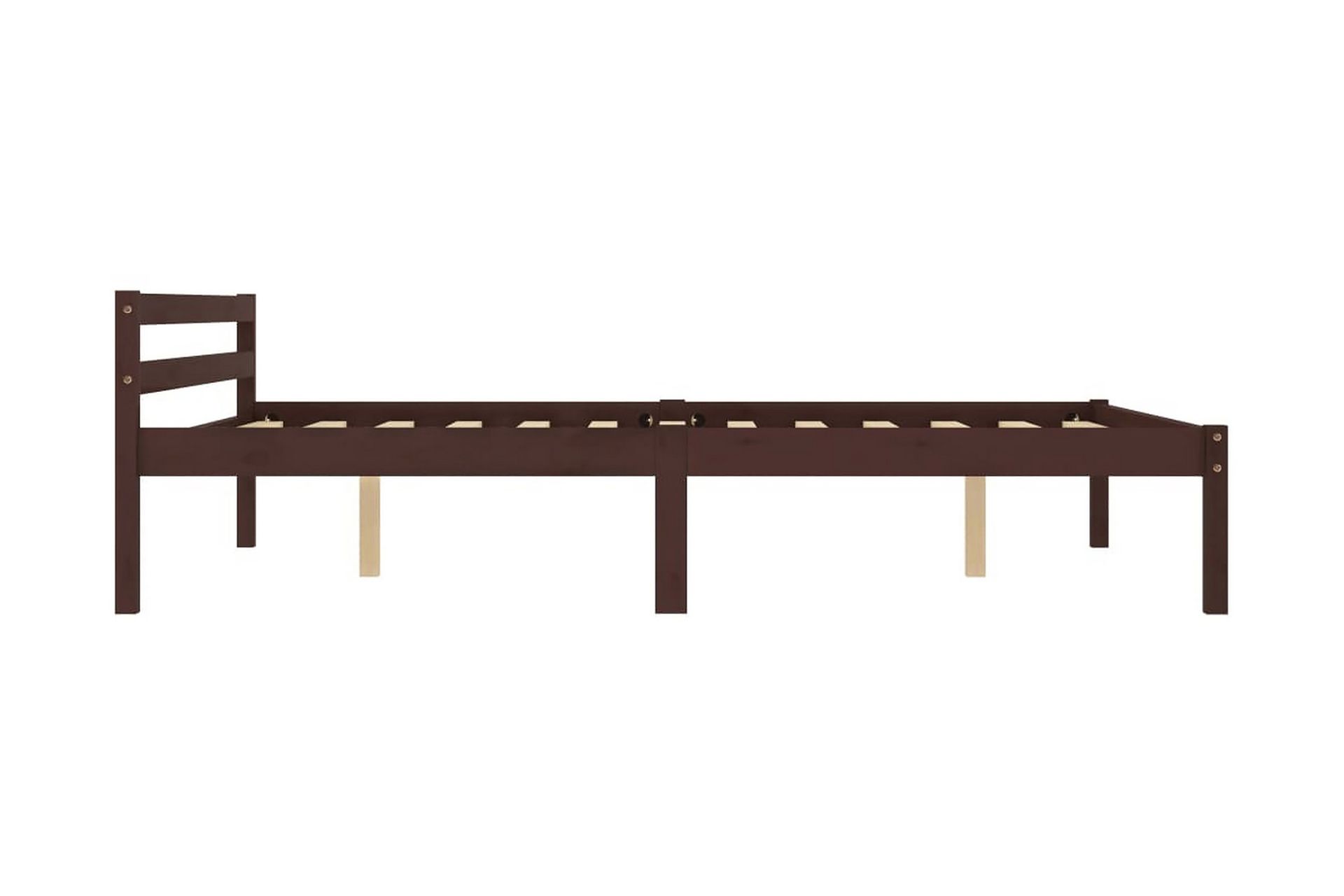 Sengeramme mørkebrun heltre furu 120x200 cm - Brun - Møbler - Senger - Sengeramme & sengestamme