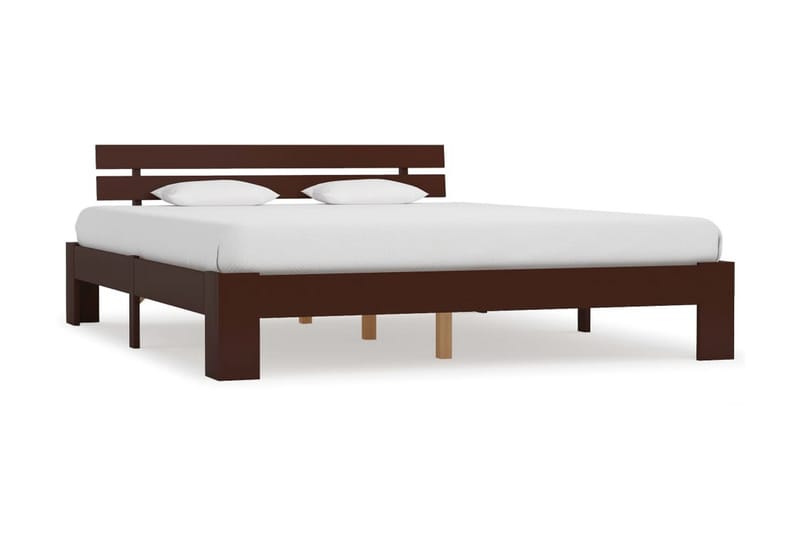 Sengeramme mørkebrun heltre furu 160x200 cm - Brun - Møbler - Senger - Sengeramme & sengestamme
