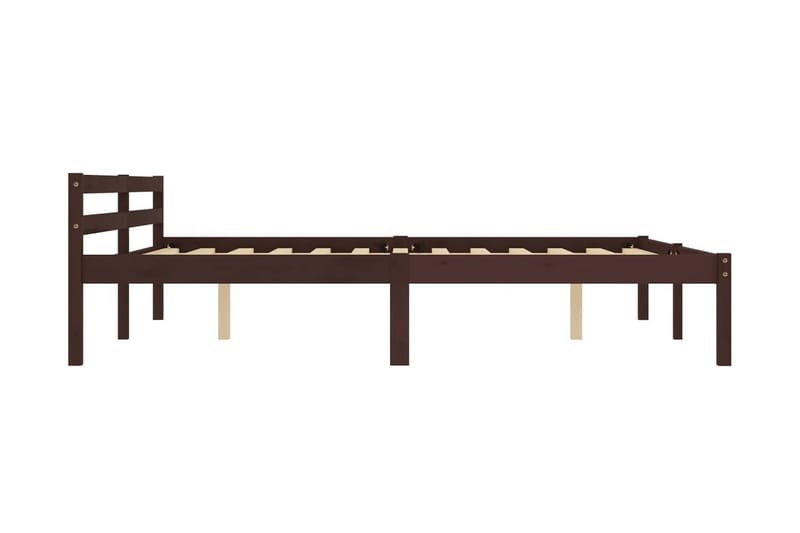 Sengeramme mørkebrun heltre furu 160x200 cm - Brun - Møbler - Senger - Sengeramme & sengestamme