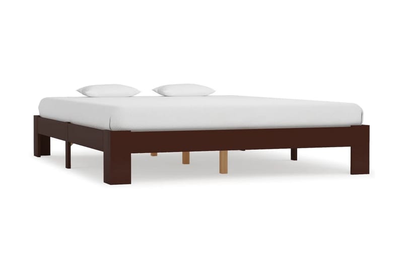 Sengeramme mørkebrun heltre furu 180x200 cm - Brun - Møbler - Senger - Sengeramme & sengestamme
