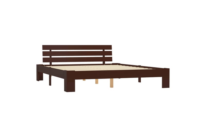 Sengeramme mørkebrun heltre furu 180x200 cm - Brun - Møbler - Senger - Sengeramme & sengestamme
