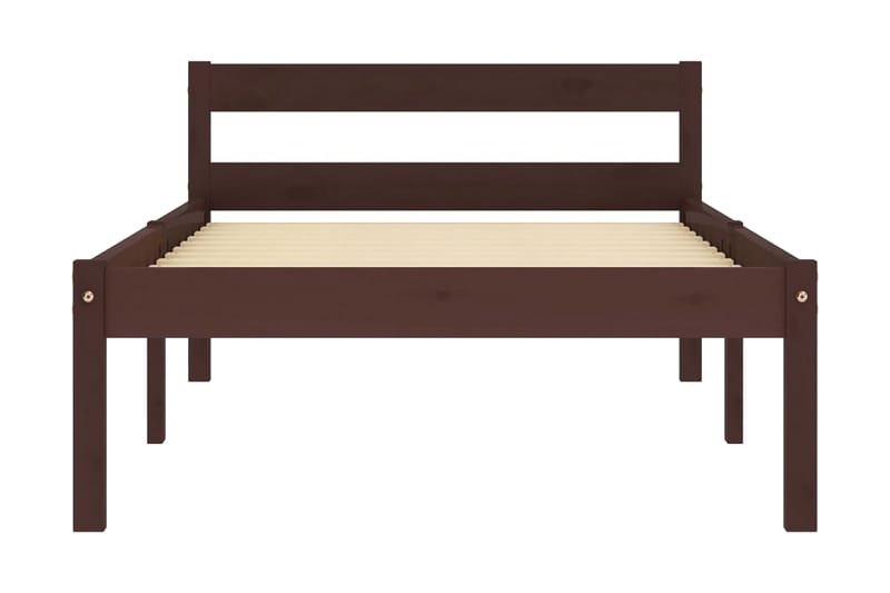 Sengeramme mørkebrun heltre furu 90x200 cm - Brun - Møbler - Senger - Sengeramme & sengestamme