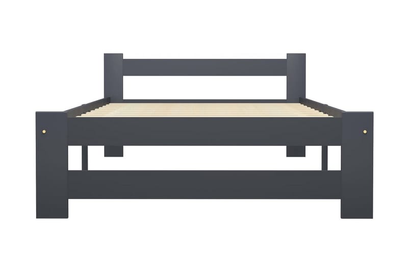 Sengeramme mørkegrå heltre furu 90x200 cm - Grå - Sengeramme & sengestamme