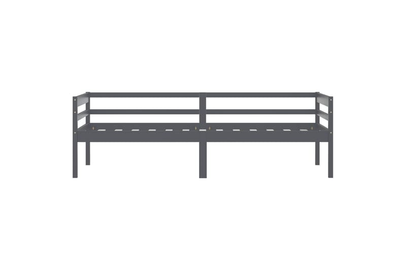 Sengeramme mørkegrå heltre furu 90x200 cm - Grå - Møbler - Senger - Sengeramme & sengestamme