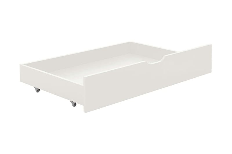 Sengeramme med 2 skuffer hvit heltre furu 90x200 cm - Hvit - Møbler - Senger - Sengeramme & sengestamme