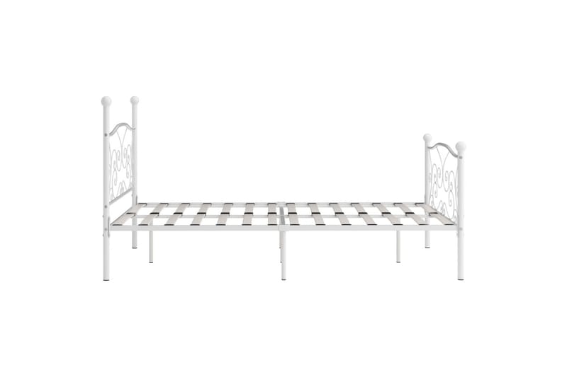 Sengeramme med spilebase hvit metall 120x200 cm - Sengeramme & sengestamme