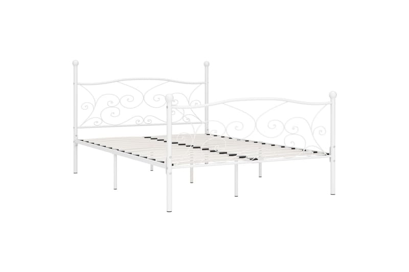 Sengeramme med spilebase hvit metall 120x200 cm - Møbler - Senger - Sengeramme & sengestamme