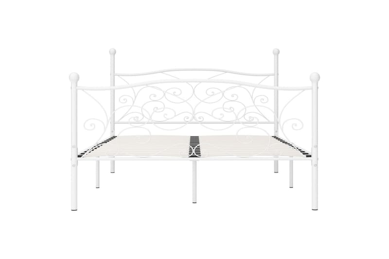 Sengeramme med spilebase hvit metall 120x200 cm - Møbler - Senger - Sengeramme & sengestamme