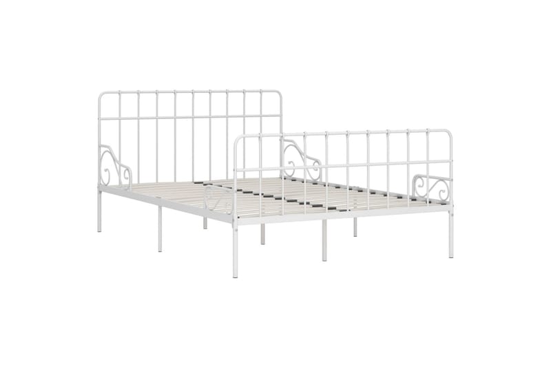 Sengeramme med spilebase hvit metall 120x200 cm - Møbler - Senger - Sengeramme & sengestamme