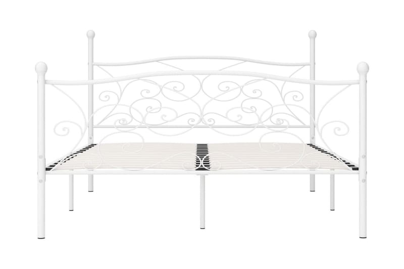 Sengeramme med spilebase hvit metall 180x200 cm - Møbler - Senger - Sengeramme & sengestamme