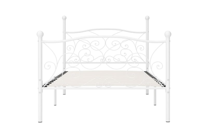 Sengeramme med spilebase hvit metall 90x200 cm - Møbler - Senger - Sengeramme & sengestamme