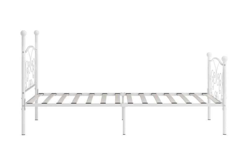 Sengeramme med spilebase hvit metall 90x200 cm - Møbler - Senger - Sengeramme & sengestamme