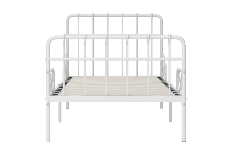 Sengeramme med spilebase hvit metall 90x200 cm - Møbler - Senger - Sengeramme & sengestamme