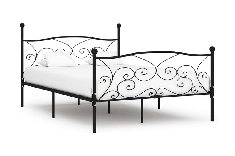 Sengeramme med spilebase svart metall 120x200 cm - Møbler - Senger - Sengeramme & sengestamme