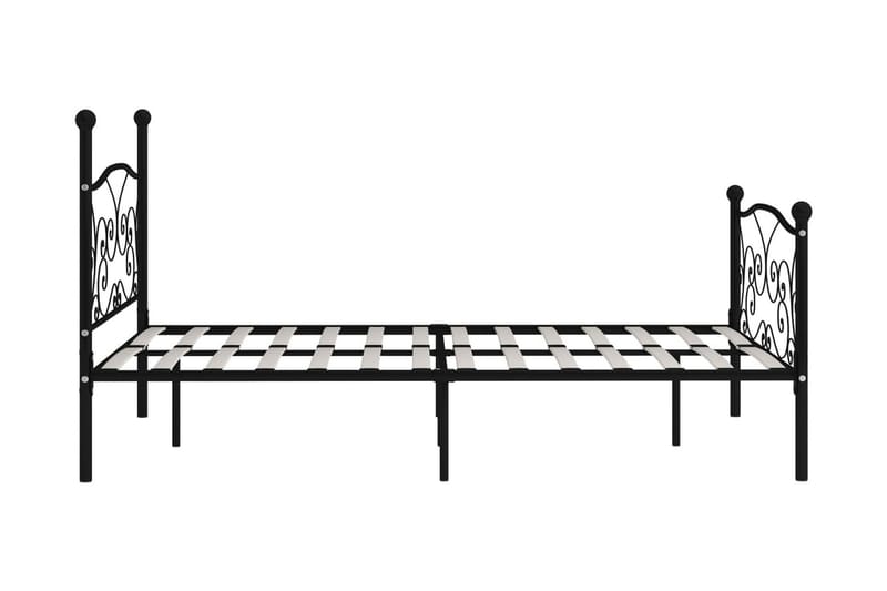 Sengeramme med spilebase svart metall 120x200 cm - Møbler - Senger - Sengeramme & sengestamme
