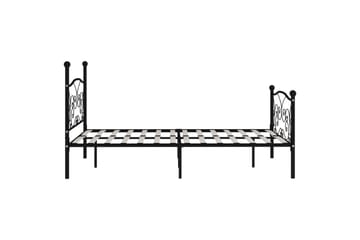Sengeramme med spilebase svart metall 140x200 cm - Møbler - Senger - Sengeramme & sengestamme