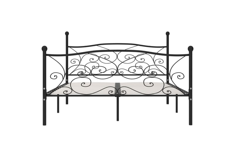 Sengeramme med spilebase svart metall 180x200 cm - Møbler - Senger - Sengeramme & sengestamme