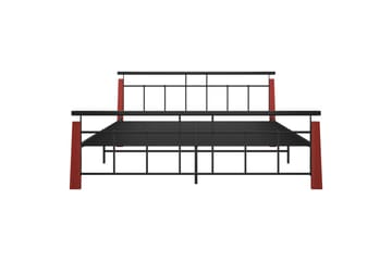 Sengeramme metall og heltre eik 180x200 cm - Svart - Møbler - Senger - Sengeramme & sengestamme