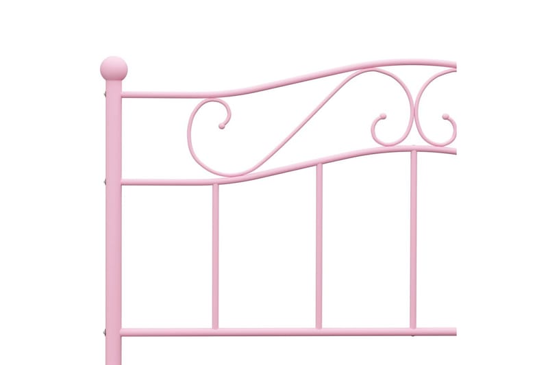 Sengeramme rosa metall 160x200 cm - Rosa - Sengeramme & sengestamme