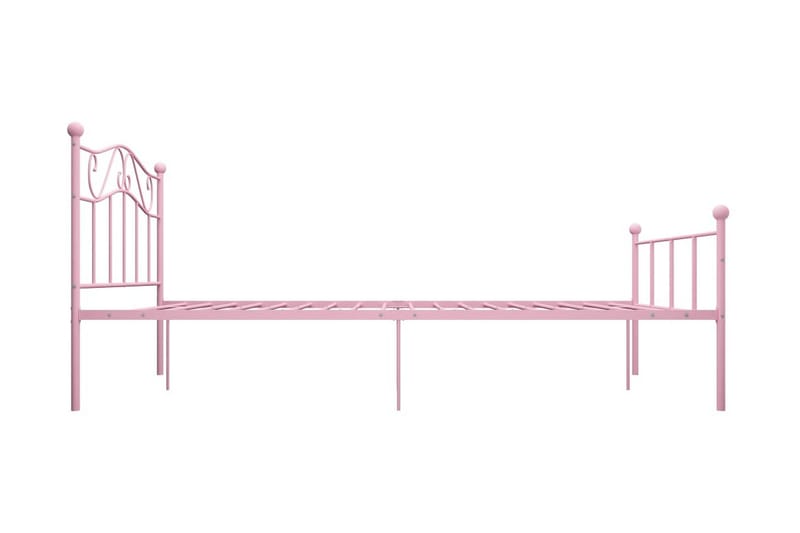 Sengeramme rosa metall 160x200 cm - Rosa - Sengeramme & sengestamme