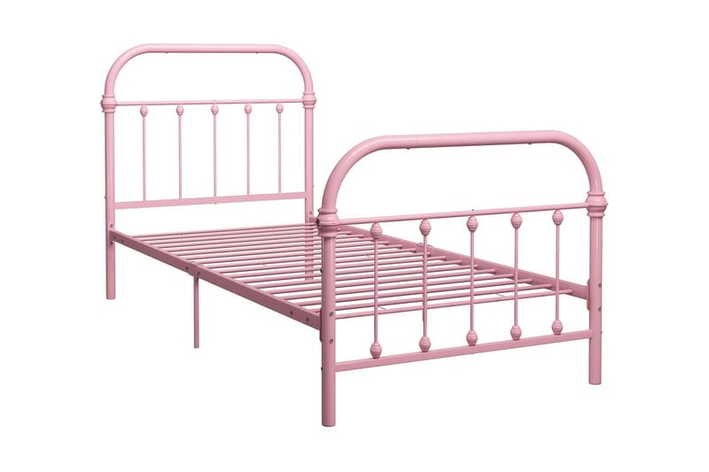 Sengeramme rosa metall 90x200 cm - Rosa - Møbler - Senger - Sengeramme & sengestamme