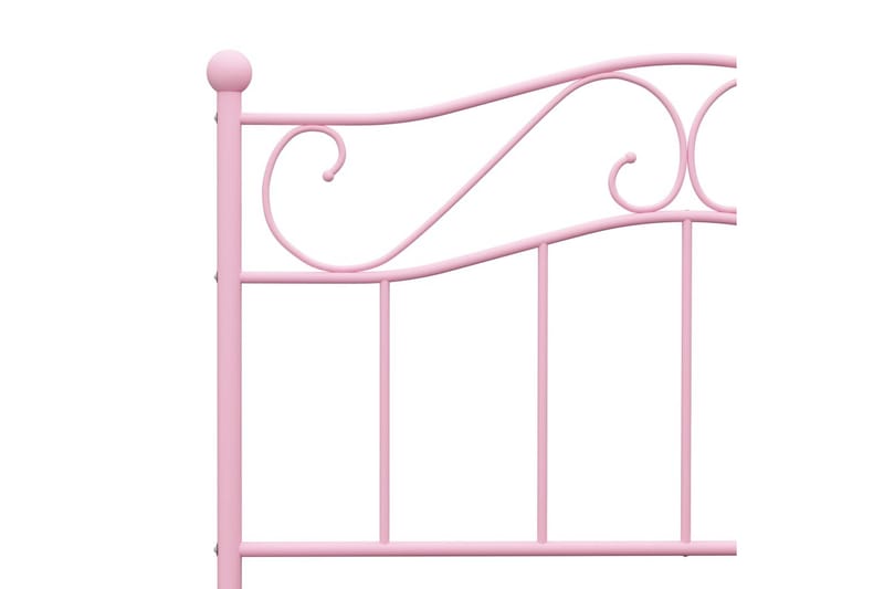 Sengeramme rosa metall 90x200 cm - Rosa - Sengeramme & sengestamme