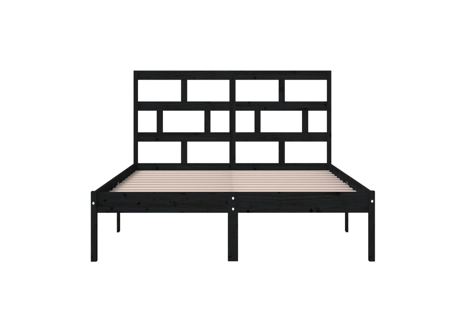 Sengeramme svart heltre 150x200 cm 5FT King Size - Svart - Møbler - Senger - Sengeramme & sengestamme
