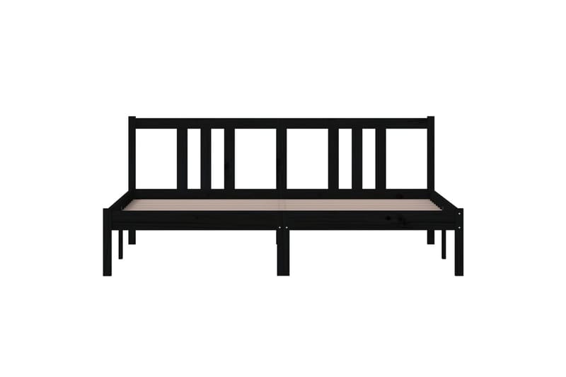 Sengeramme svart heltre 160x200 cm - Svart - Møbler - Senger - Sengeramme & sengestamme