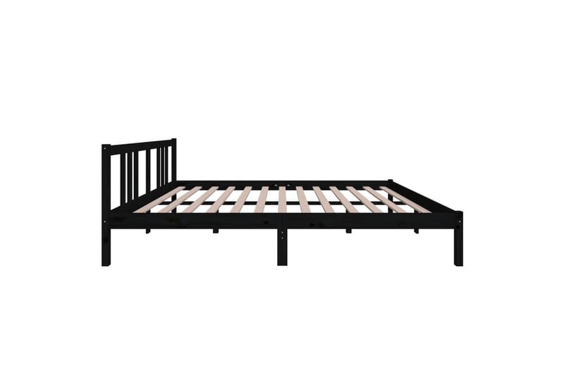 Sengeramme svart heltre 160x200 cm - Svart - Møbler - Senger - Sengeramme & sengestamme