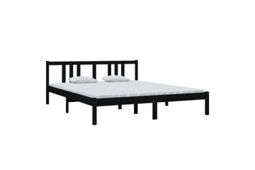 Sengeramme svart heltre 160x200 cm - Svart - Møbler - Senger - Sengeramme & sengestamme