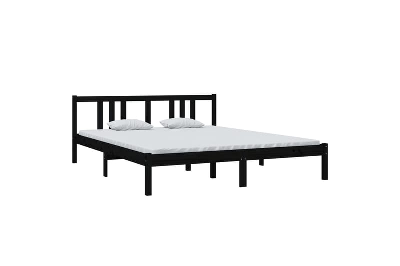 Sengeramme svart heltre 160x200 cm - Svart - Møbler - Senger - Sengeramme & sengestamme