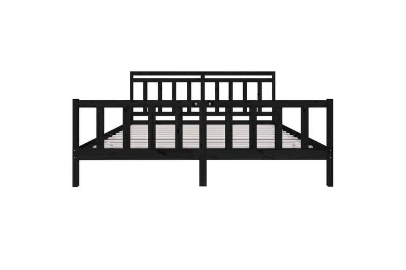 Sengeramme svart heltre 200x200 cm - Svart - Møbler - Senger - Sengeramme & sengestamme