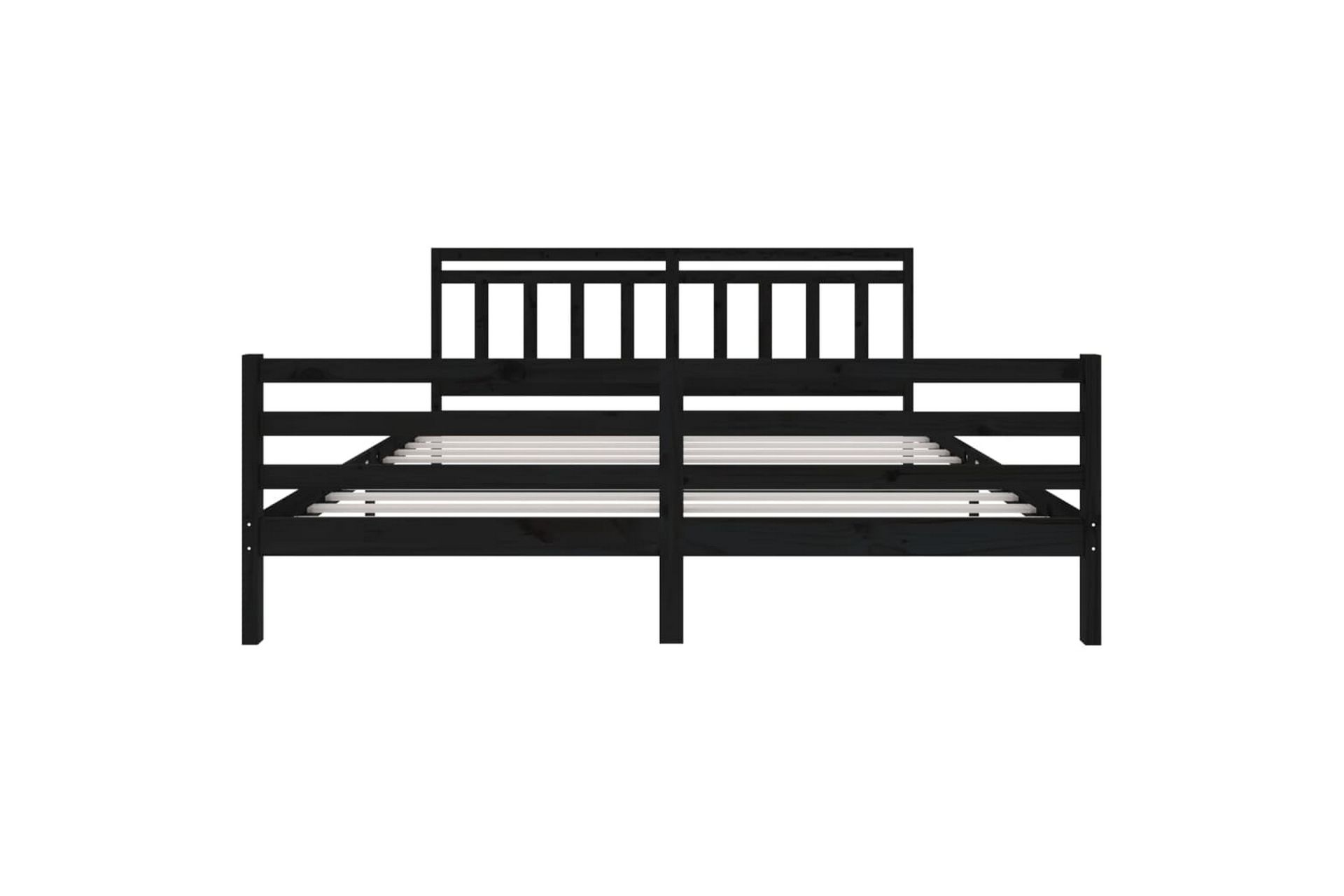 Sengeramme svart heltre 200x200 cm - Svart - Møbler - Senger - Sengeramme & sengestamme