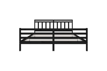 Sengeramme svart heltre 200x200 cm - Svart - Møbler - Senger - Sengeramme & sengestamme