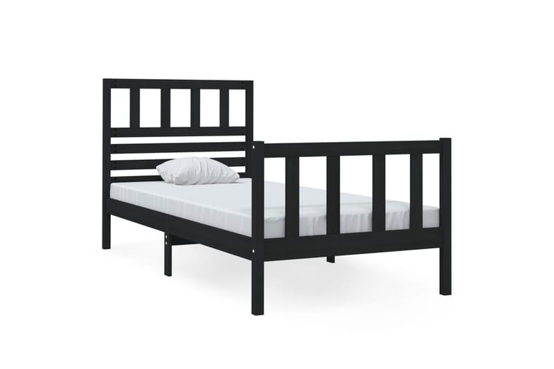 Sengeramme svart heltre 75x190 cm 2FT6 Small Single - Svart - Møbler - Senger - Sengeramme & sengestamme
