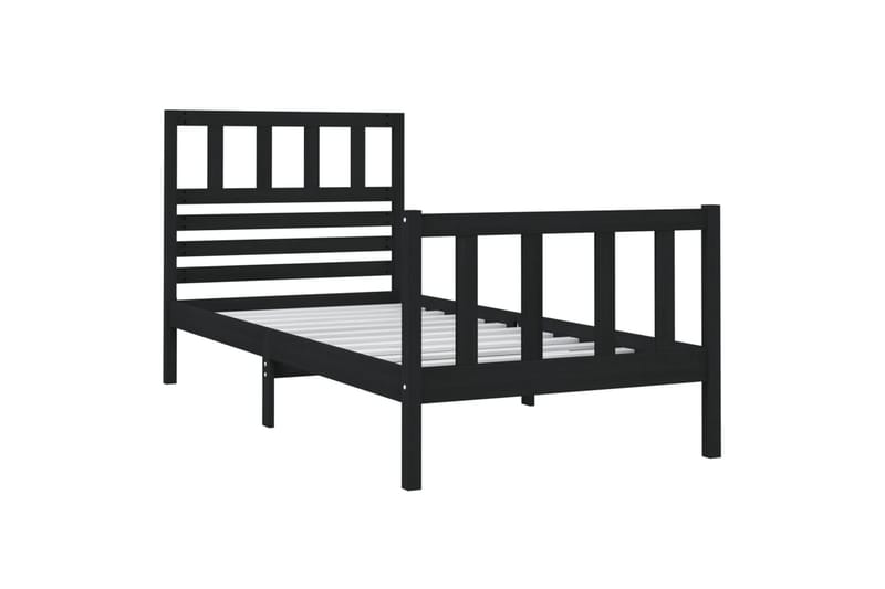 Sengeramme svart heltre 75x190 cm 2FT6 Small Single - Svart - Møbler - Senger - Sengeramme & sengestamme