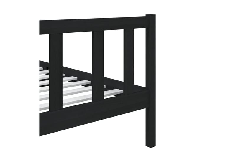 Sengeramme svart heltre 75x190 cm 2FT6 Small Single - Svart - Møbler - Senger - Sengeramme & sengestamme