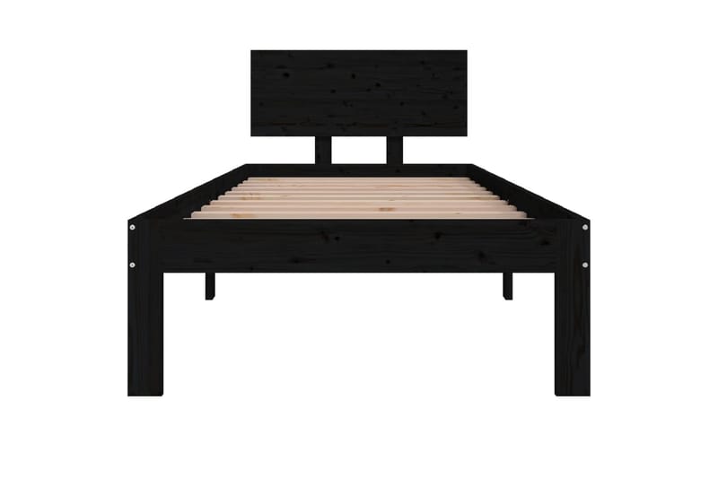 Sengeramme svart heltre 75x190 cm 2FT6 Small Single - Svart - Møbler - Senger - Sengeramme & sengestamme