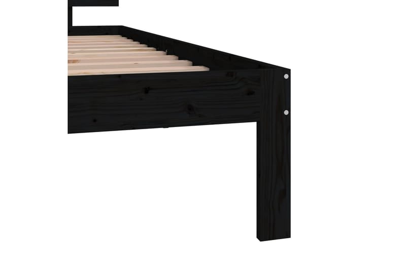 Sengeramme svart heltre 75x190 cm 2FT6 Small Single - Svart - Møbler - Senger - Sengeramme & sengestamme