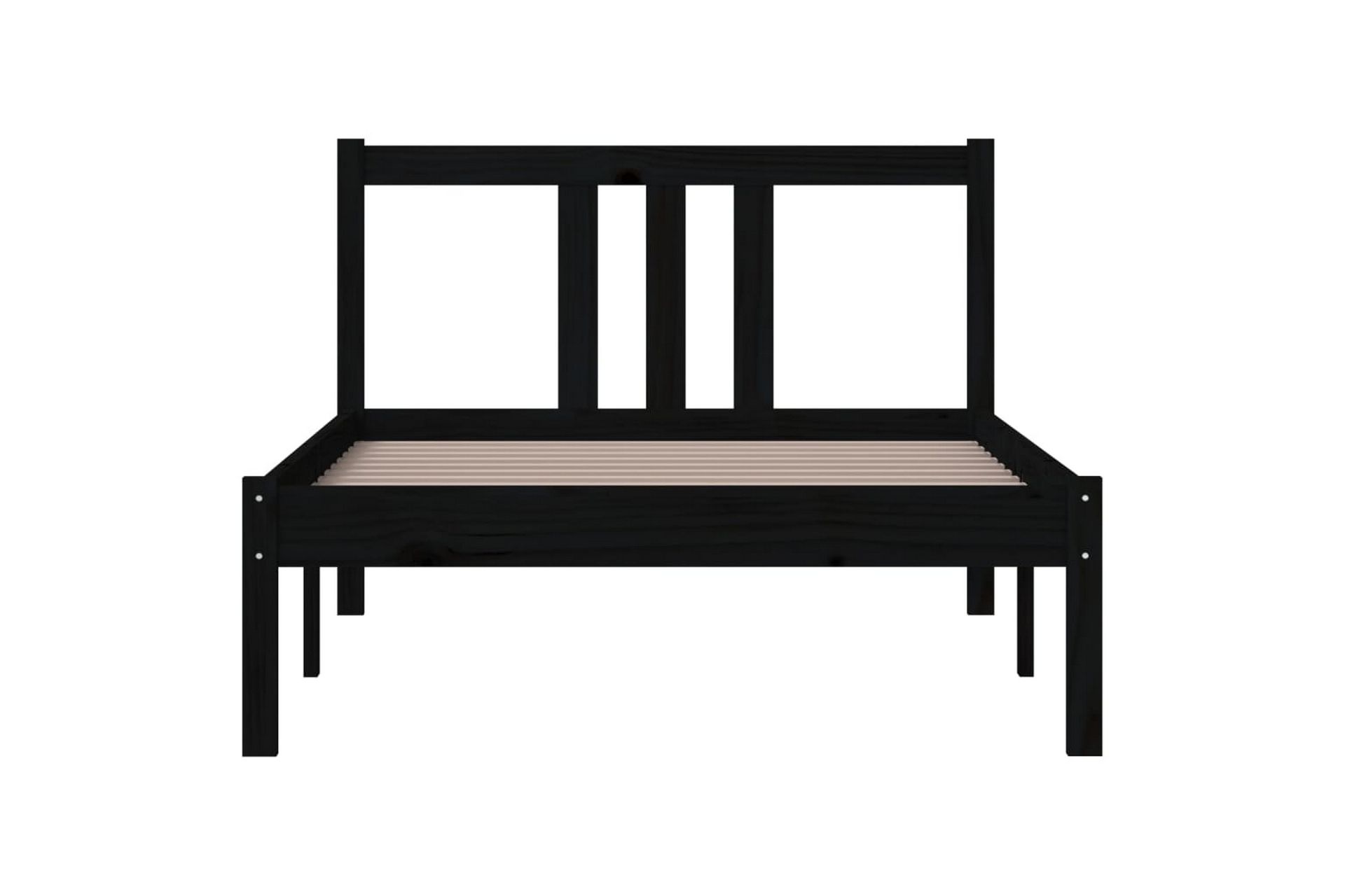 Sengeramme svart heltre 90x200 cm - Svart - Møbler - Senger - Sengeramme & sengestamme
