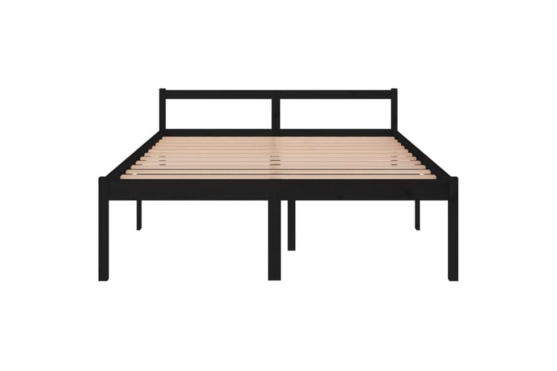 Sengeramme svart heltre furu 150x200 cm 5FT King - Svart - Møbler - Senger - Sengeramme & sengestamme