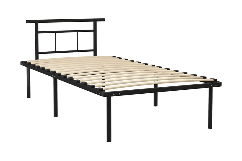 Sengeramme svart metall 100x200 cm - Svart - Møbler - Senger - Sengeramme & sengestamme