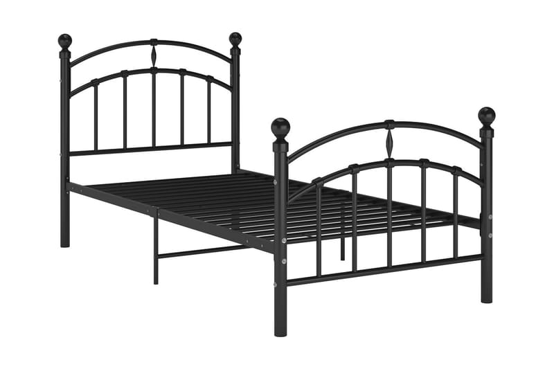 Sengeramme svart metall 100x200 cm - Svart - Møbler - Senger - Sengeramme & sengestamme