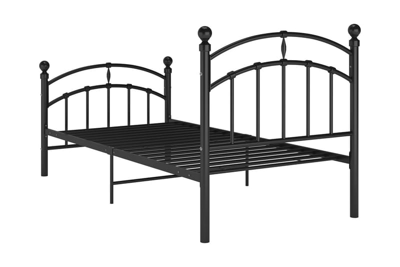 Sengeramme svart metall 100x200 cm - Svart - Møbler - Senger - Sengeramme & sengestamme