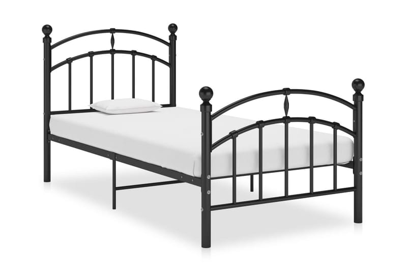 Sengeramme svart metall 100x200 cm - Svart - Møbler - Senger - Sengeramme & sengestamme