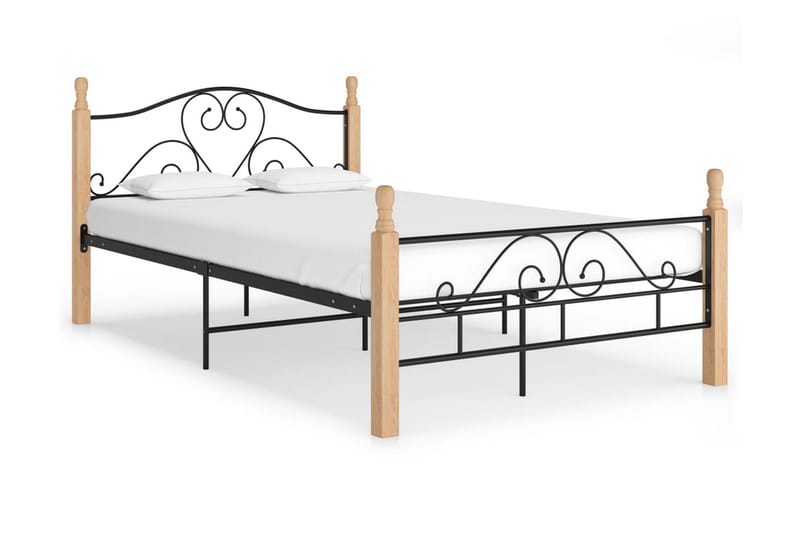 Sengeramme svart metall 120x200 cm - Svart - Møbler - Senger - Sengeramme & sengestamme