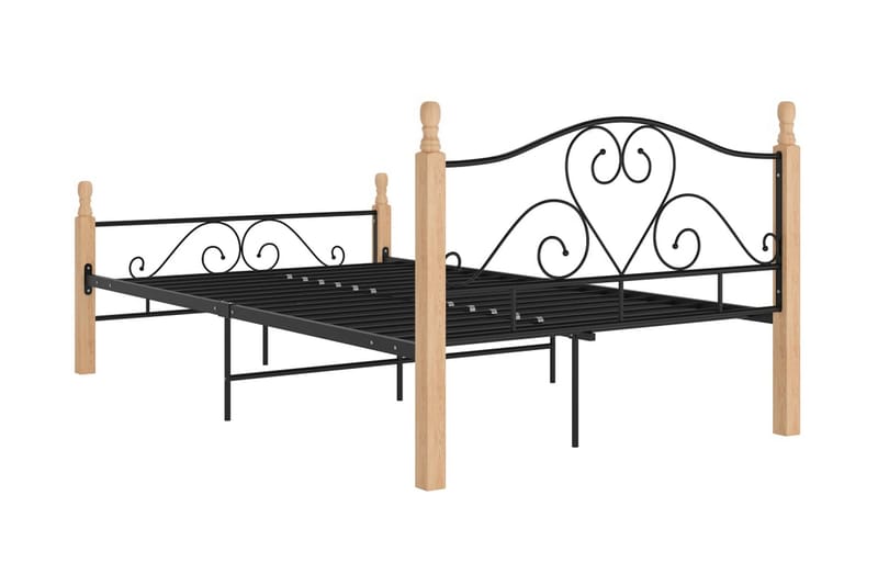 Sengeramme svart metall 120x200 cm - Svart - Møbler - Senger - Sengeramme & sengestamme