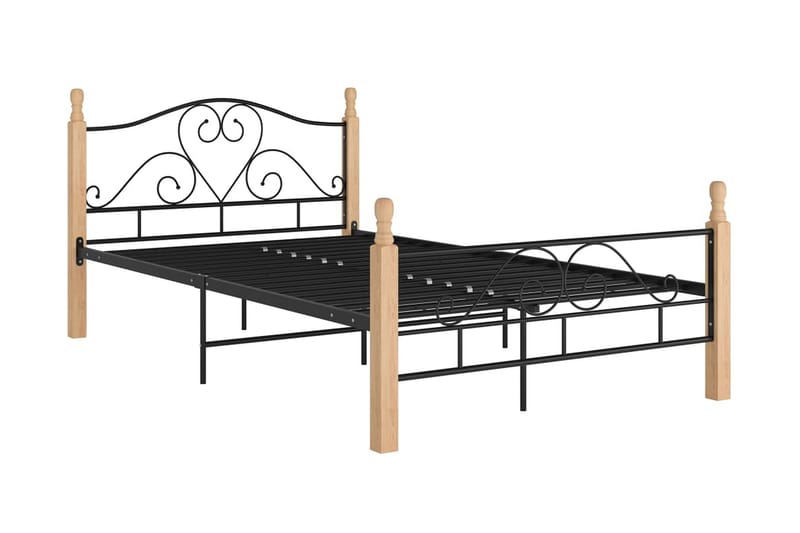 Sengeramme svart metall 120x200 cm - Svart - Møbler - Senger - Sengeramme & sengestamme